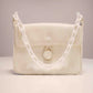 Ivory Leather Box Purse