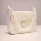 Ivory Leather Box Purse