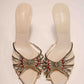 Sergio Rossi Ivory Bedazzled Mules | 40