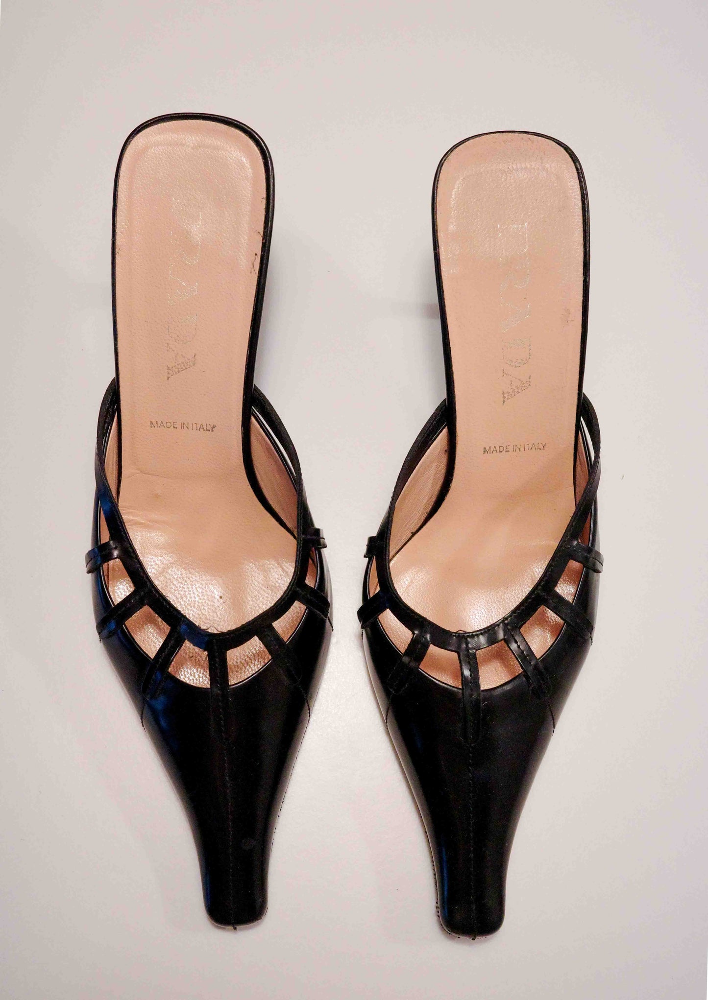 Prada Leather Cage Mules | 37