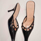 Prada Leather Cage Mules | 37