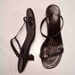 Gucci Mahogany Link Leather Sandals | 40