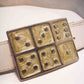 White Domino Leather Belt