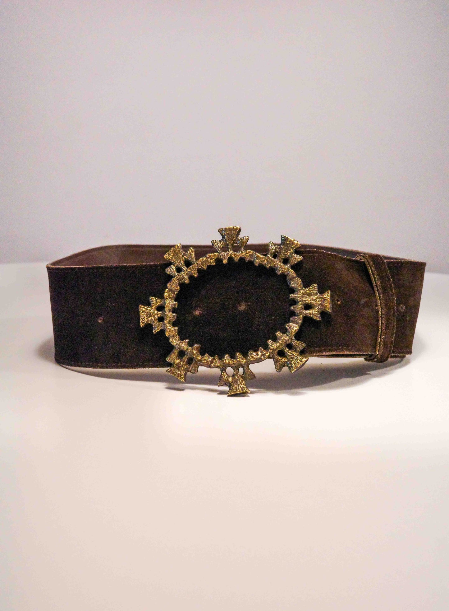 Brutalist Suede Belt