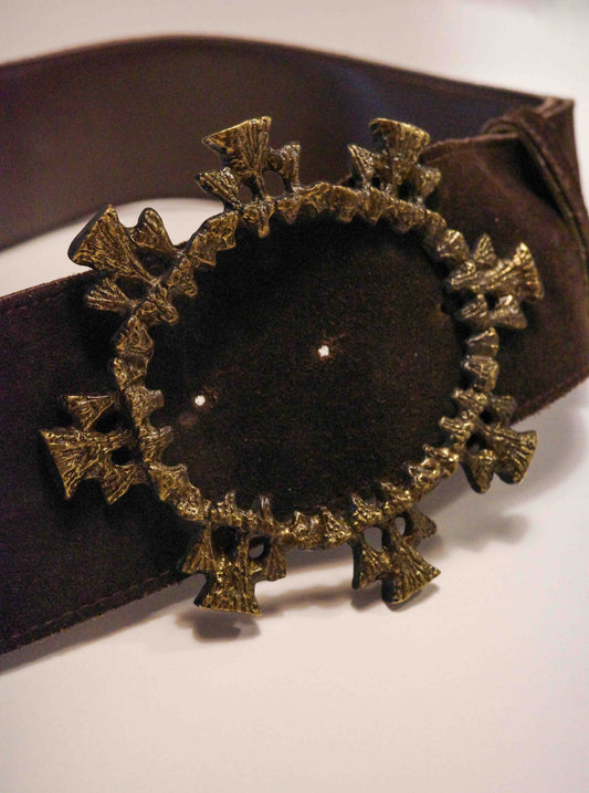 Brutalist Suede Belt
