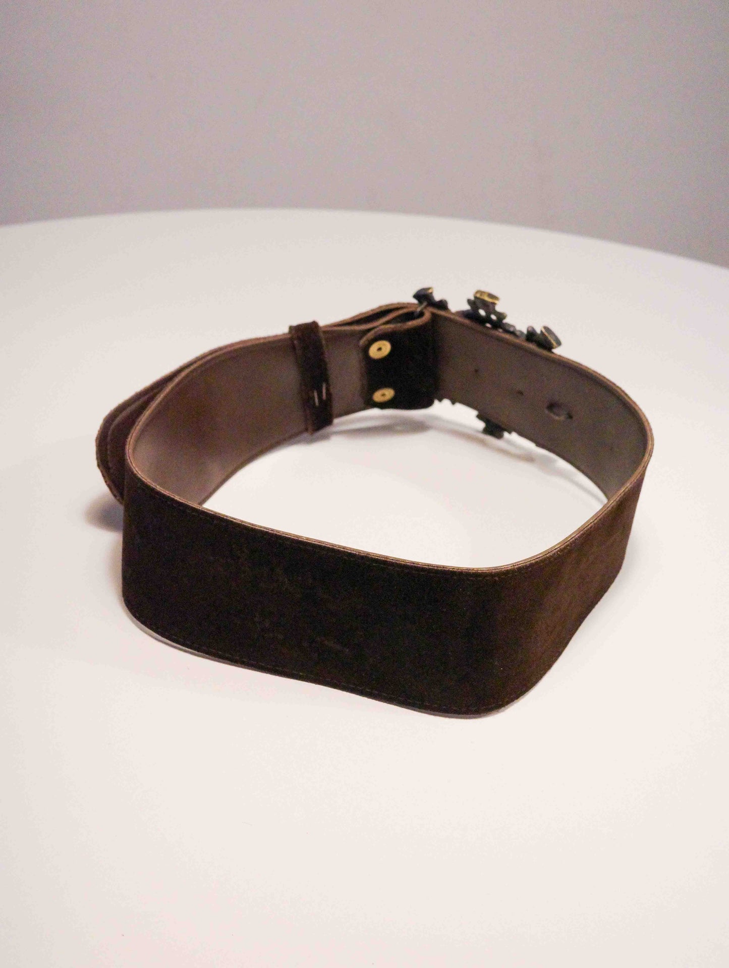 Brutalist Suede Belt