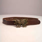 Chocolate Butterfly Leather Belt