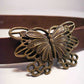 Chocolate Butterfly Leather Belt