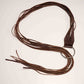 Cocoa Leather Fringe Belt