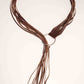 Cocoa Leather Fringe Belt