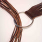 Cocoa Leather Fringe Belt