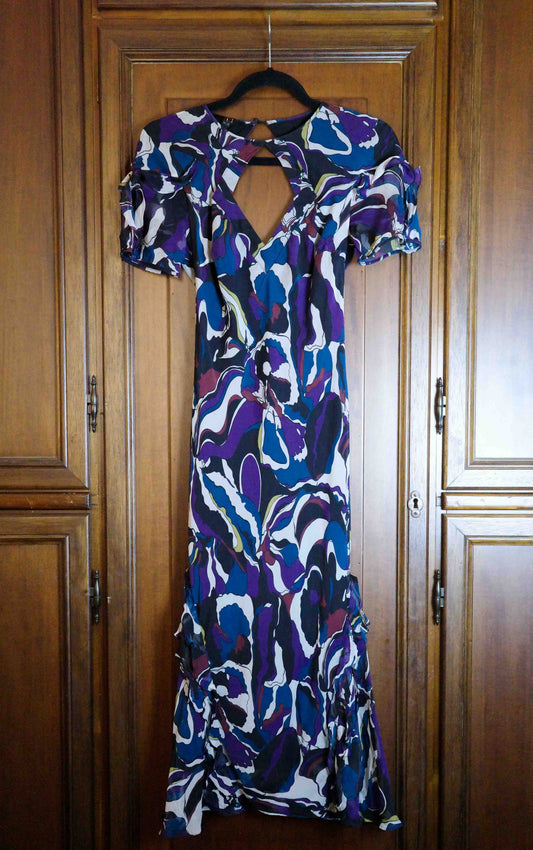 Oaks Amethyst Silk Dress