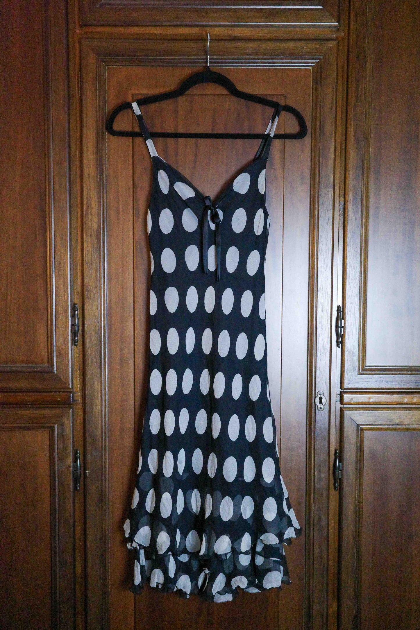 Supérior Silk Polka Dot Dress
