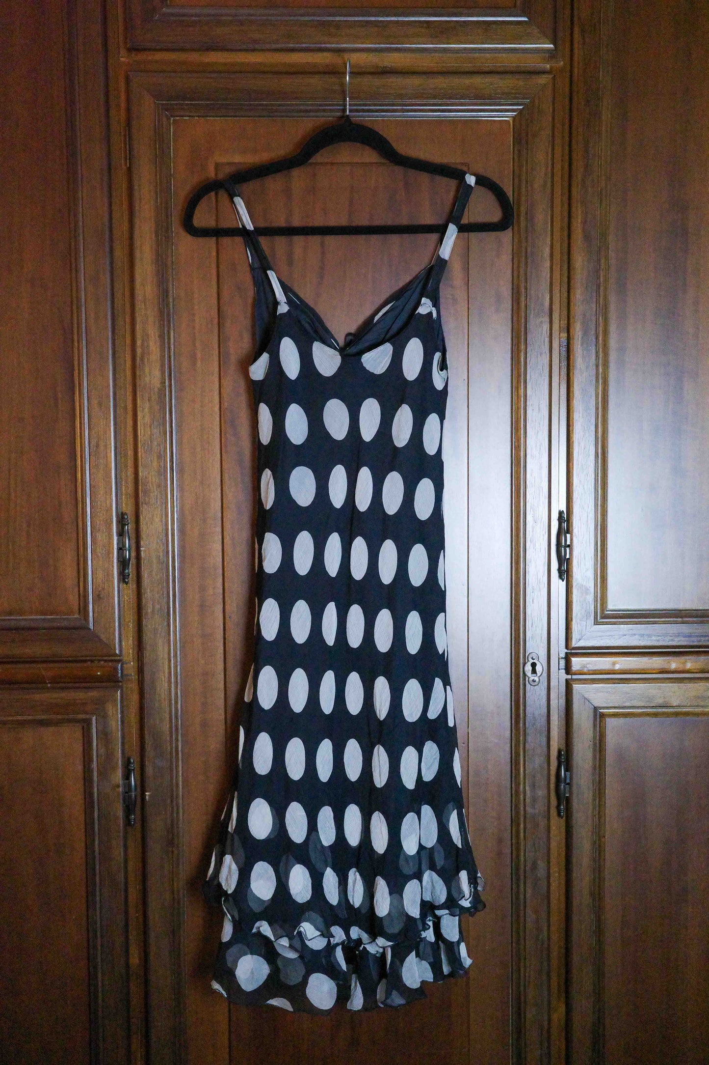 Supérior Silk Polka Dot Dress