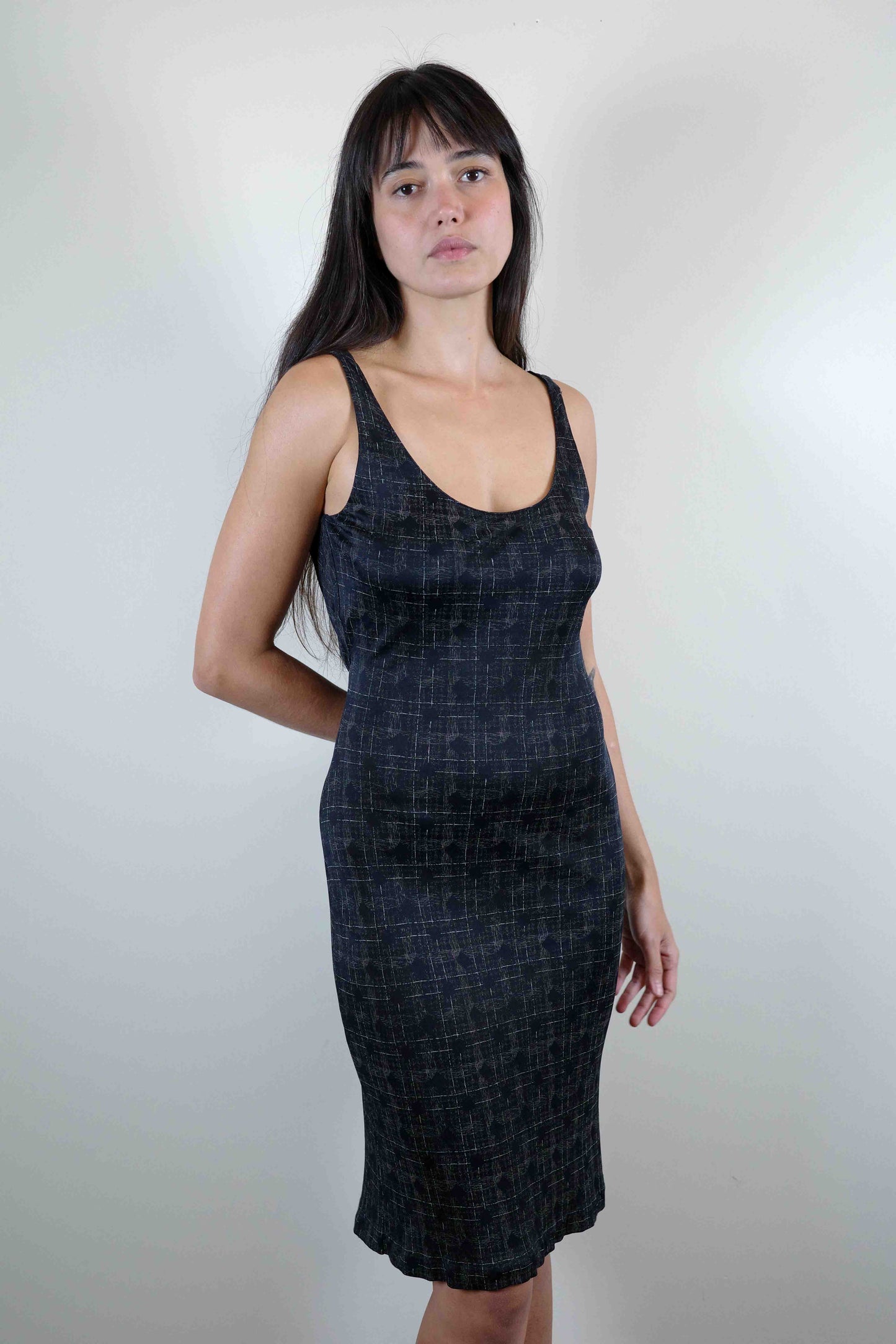 Jean Paul Gaultier Navy Lattice Dress
