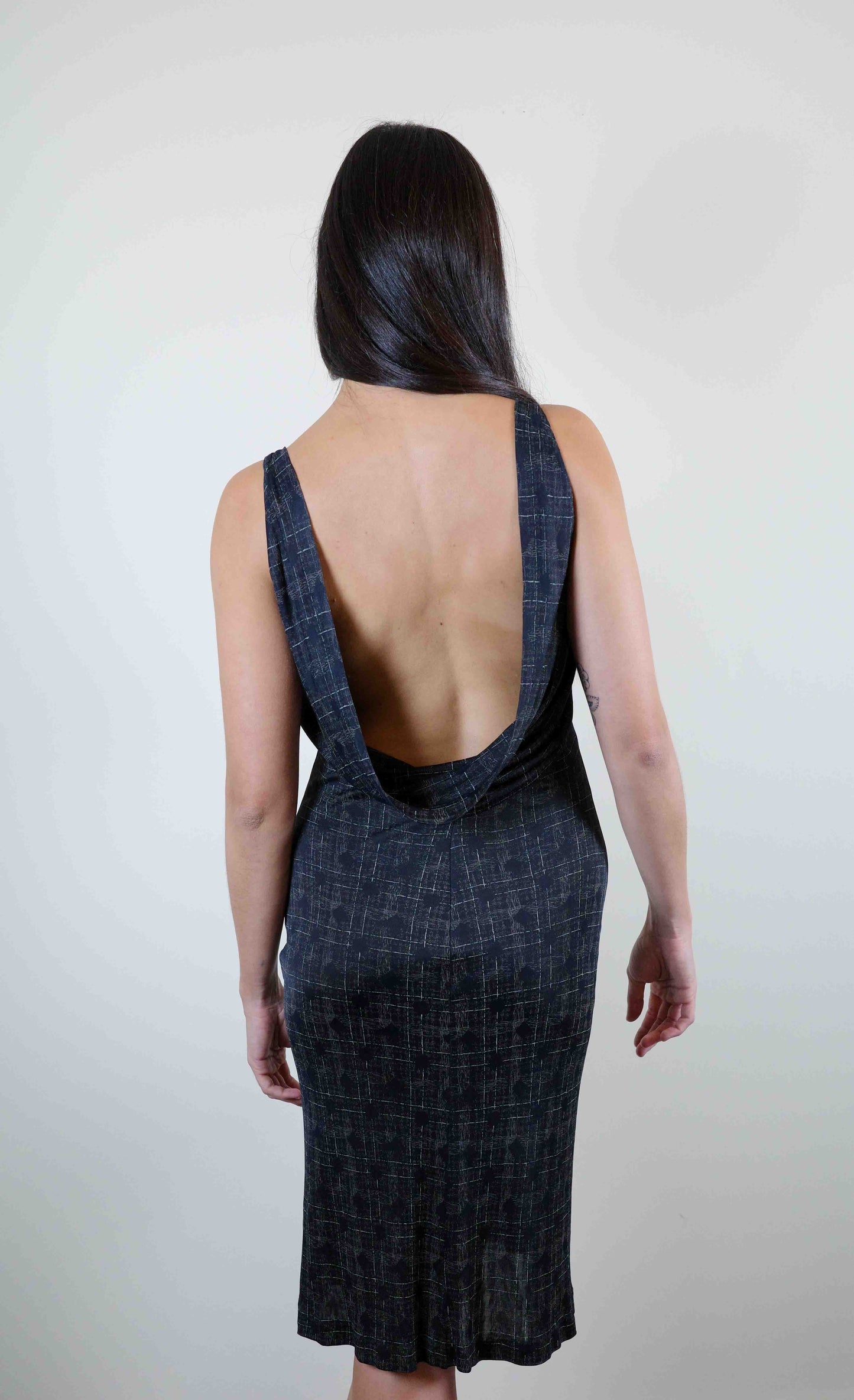 Jean Paul Gaultier Navy Lattice Dress