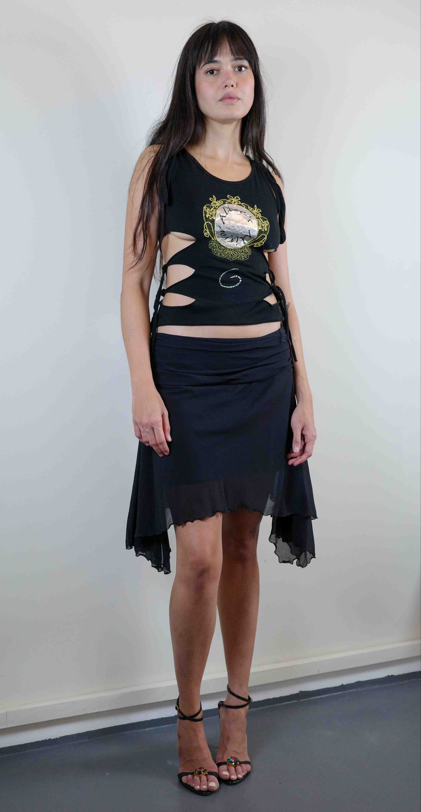Tunnel Silk Ruffle Skirt