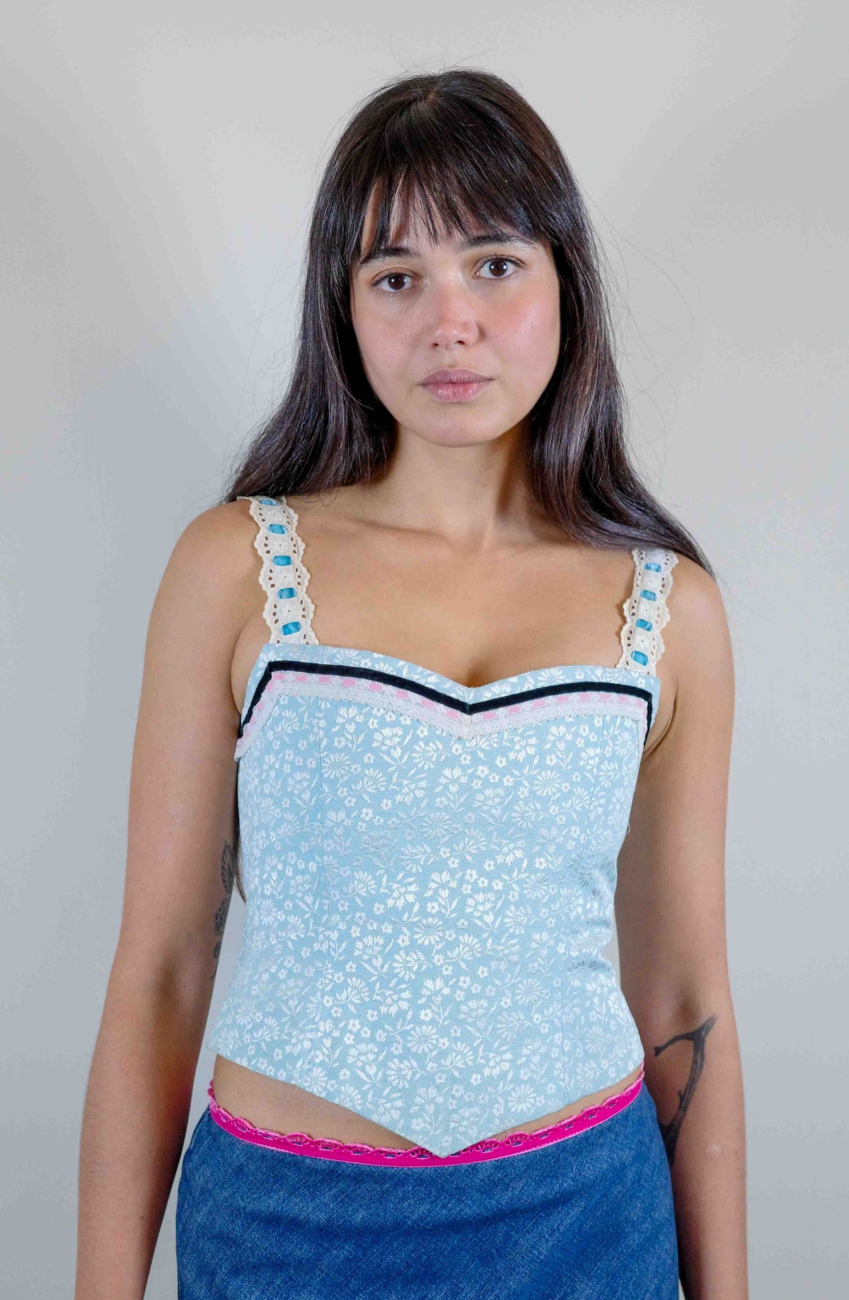 Sky Blue Corset Top