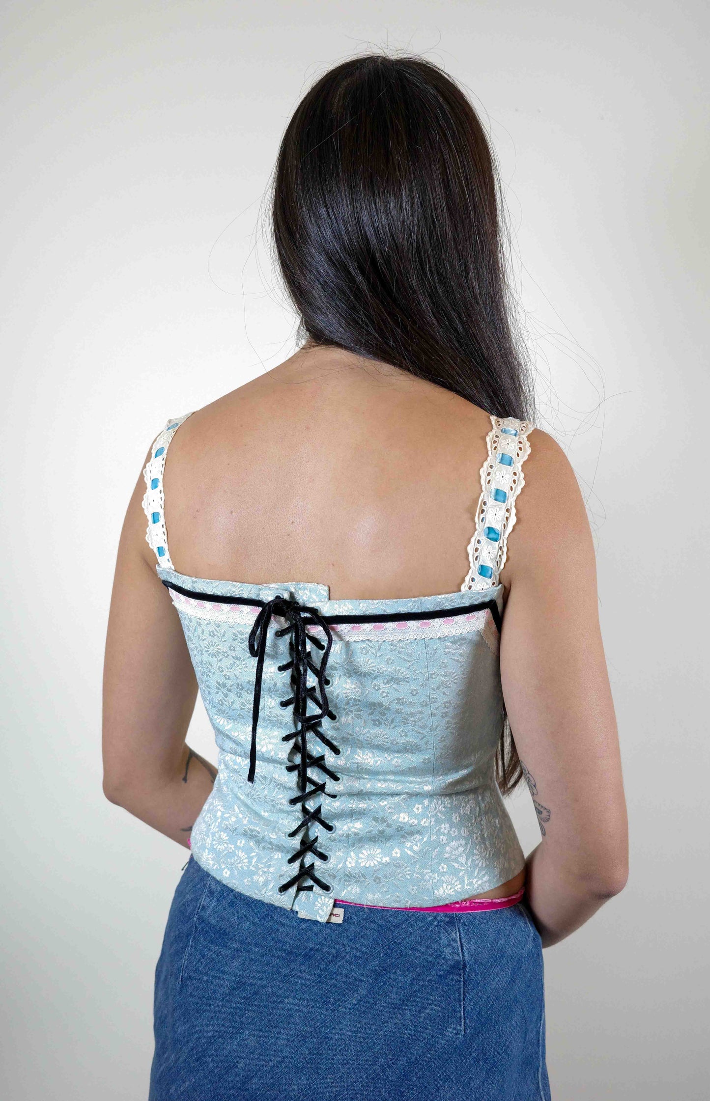 Sky Blue Corset Top
