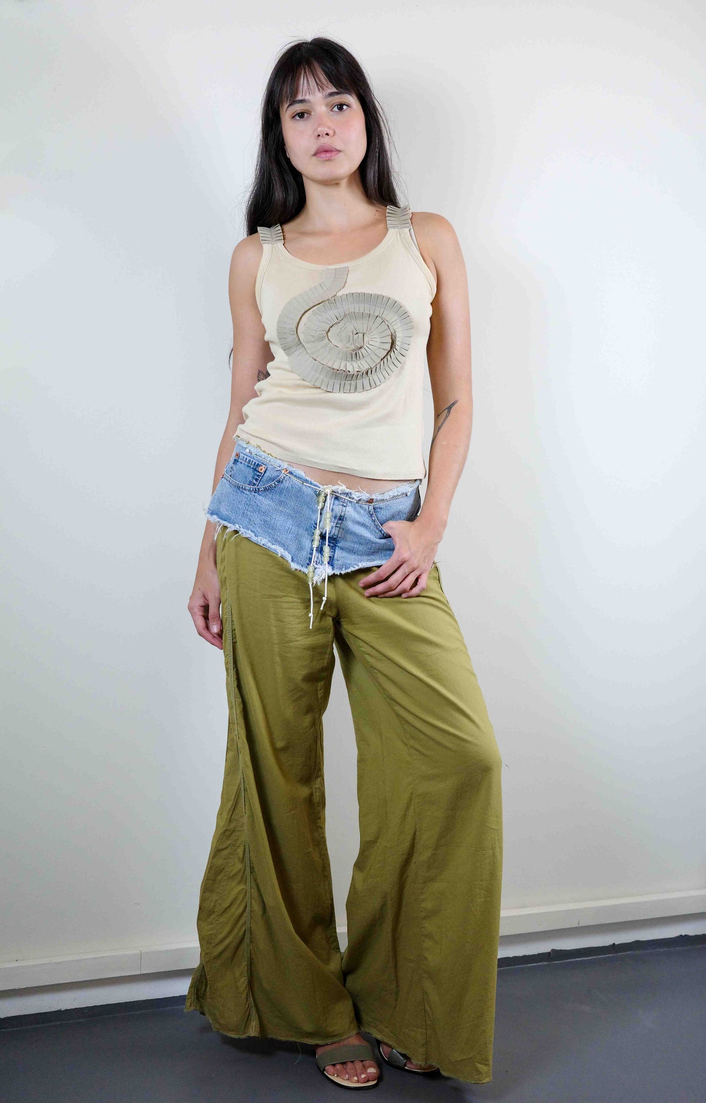 Taupe Spiral Tank Top