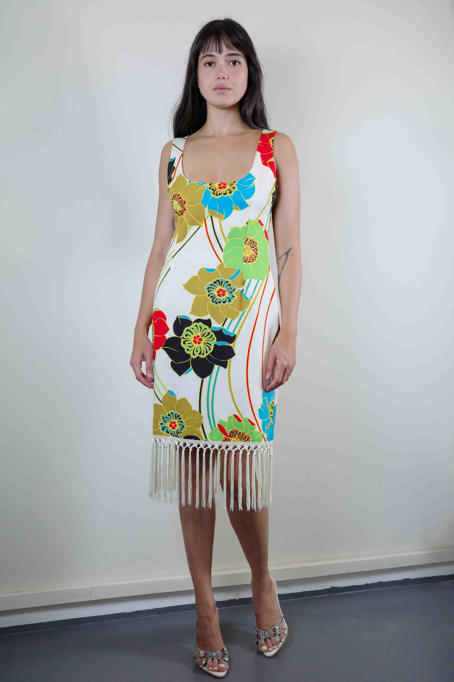 Gai Mattiolo Flora Fringe Dress