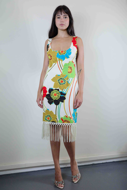 Gai Mattiolo Flora Fringe Dress