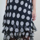 Supérior Silk Polka Dot Dress