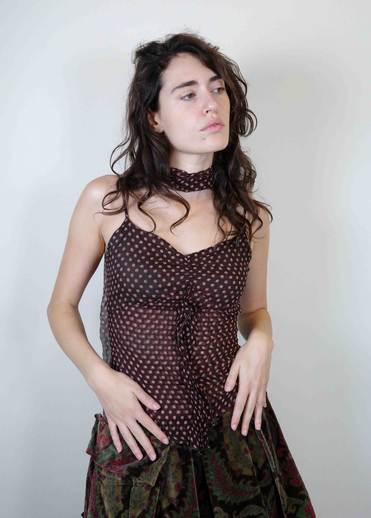 Les Olivades Mahogany Camisole + Stole