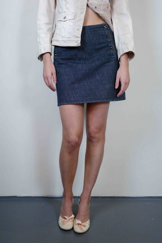 Miu Miu A-Line Denim Skirt