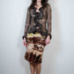 List Fur Trim Lace Top