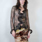 List Fur Trim Lace Top
