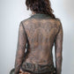 List Fur Trim Lace Top