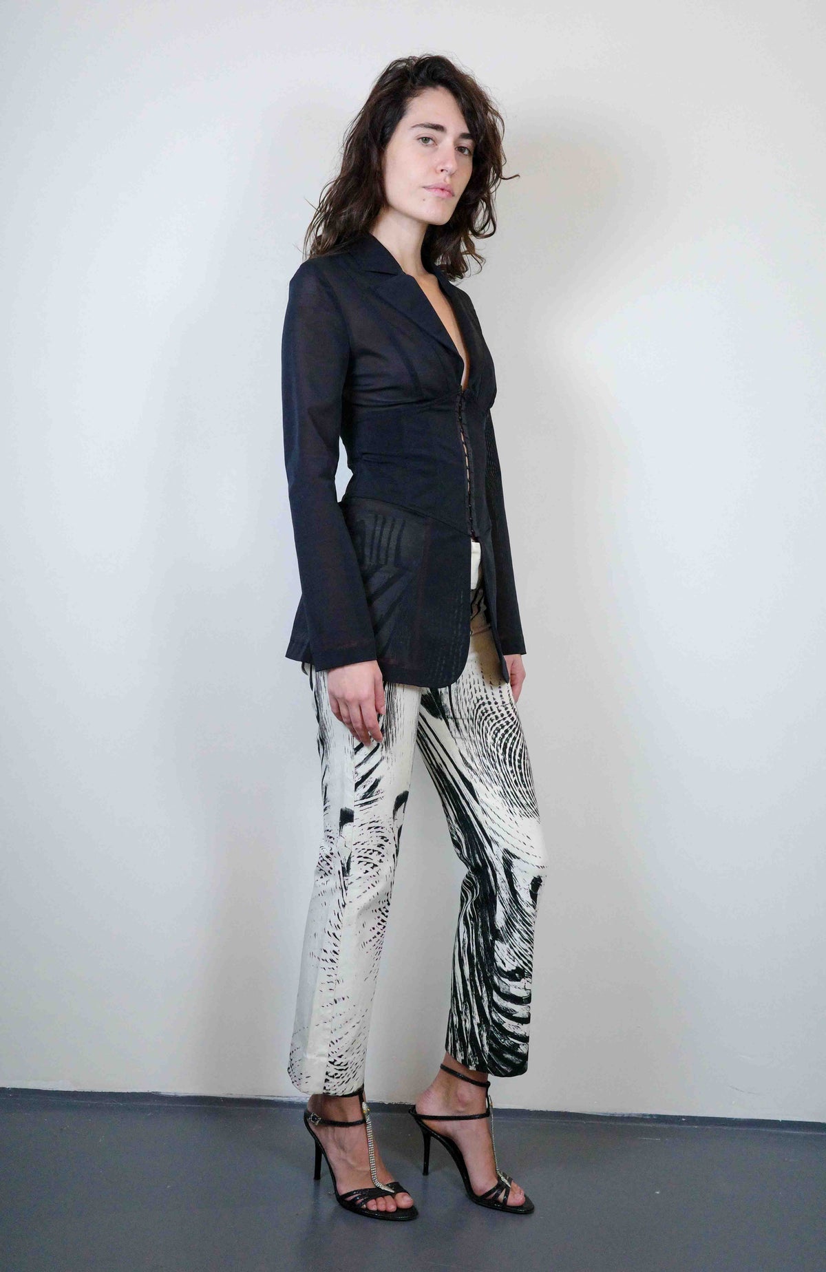 Per Chi Mesh Corset Blazer