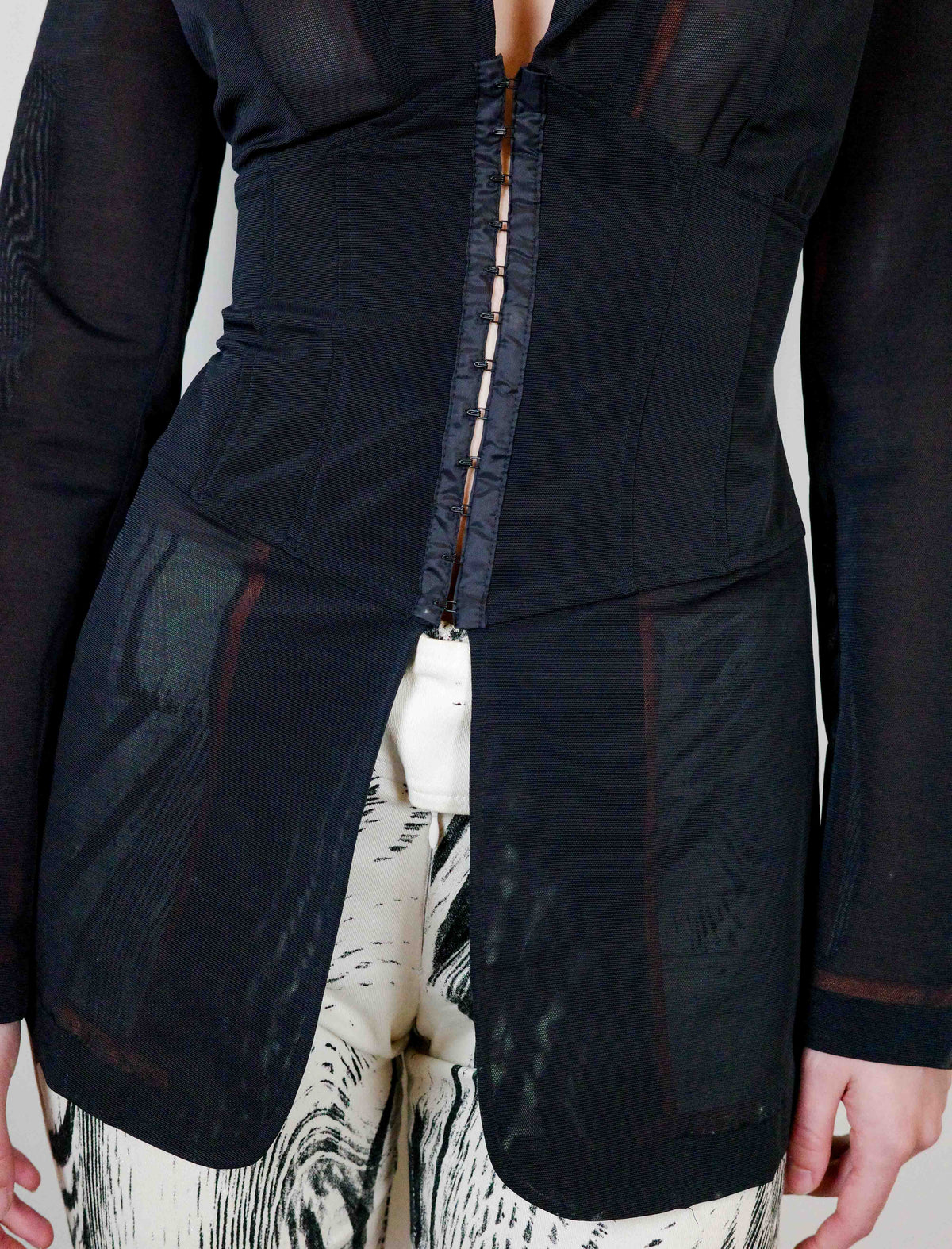 Per Chi Mesh Corset Blazer