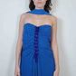 Alberta Anticoli Cobalt Beaded Gown + Stole