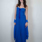 Alberta Anticoli Cobalt Beaded Gown + Stole
