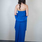 Alberta Anticoli Cobalt Beaded Gown + Stole