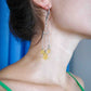 Silver Citrine Drop Earrings