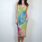 Occhi Neri Lime Illusion Slip Dress
