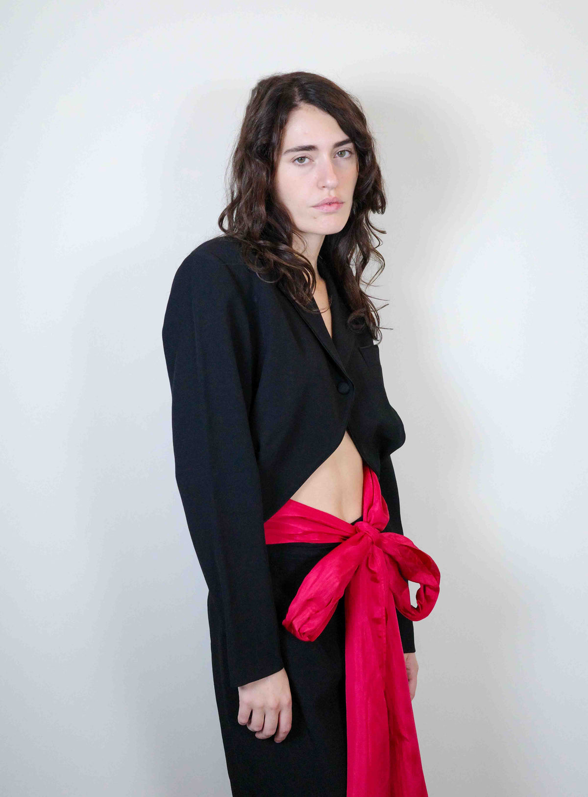 Martine Sitbon Wool Bow Dress
