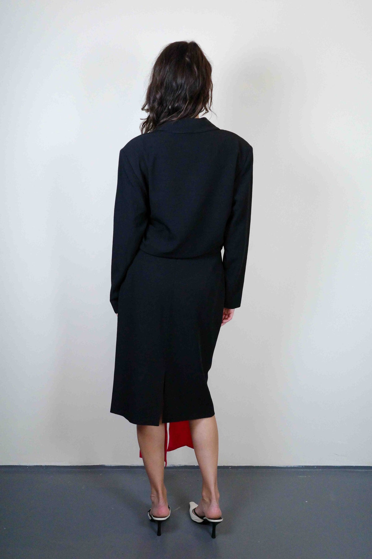 Martine Sitbon Wool Bow Dress