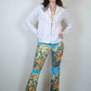 Roberto Cavalli Ivory Drawstring Blouse