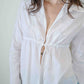 Roberto Cavalli Ivory Drawstring Blouse