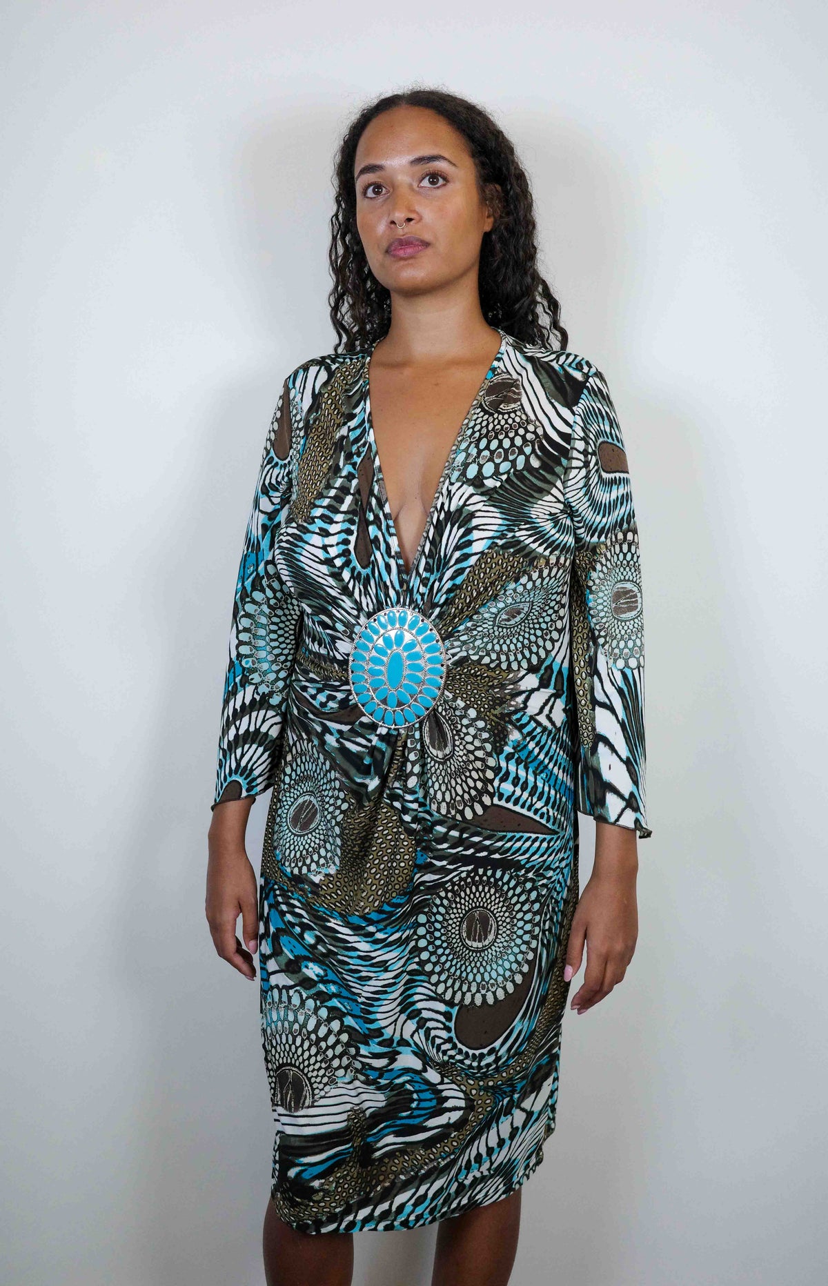 Peacock Medallion Dress