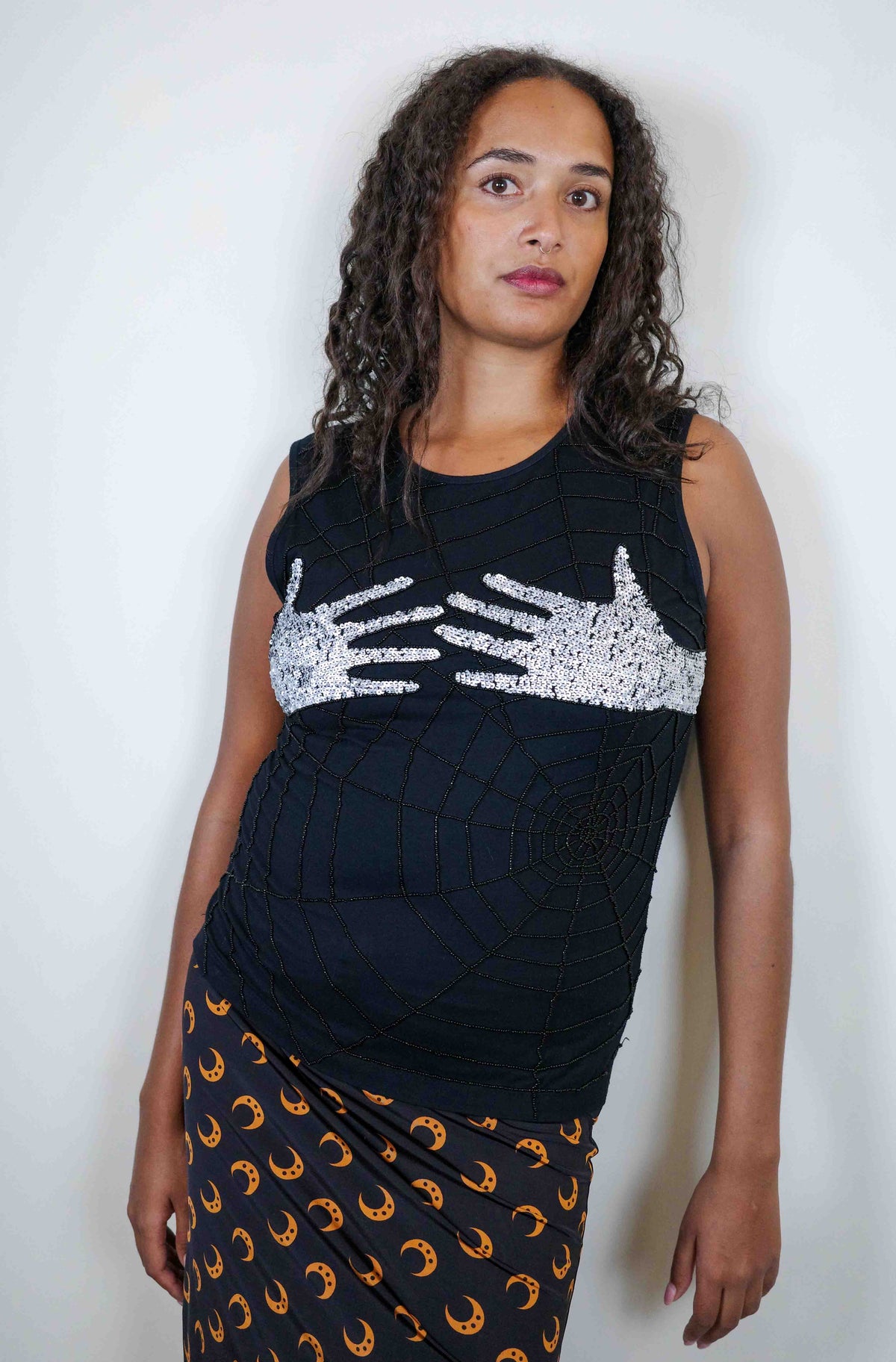 John Richmond Spiderweb Top