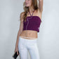 Versace Plum Halter Top