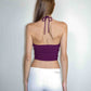 Versace Plum Halter Top