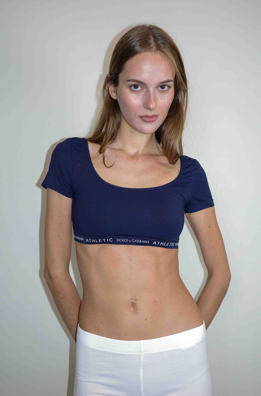 Dolce & Gabbana Navy Crop Top