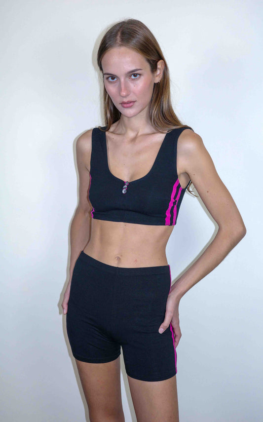 Etirel Pink Stripe Cotton Set