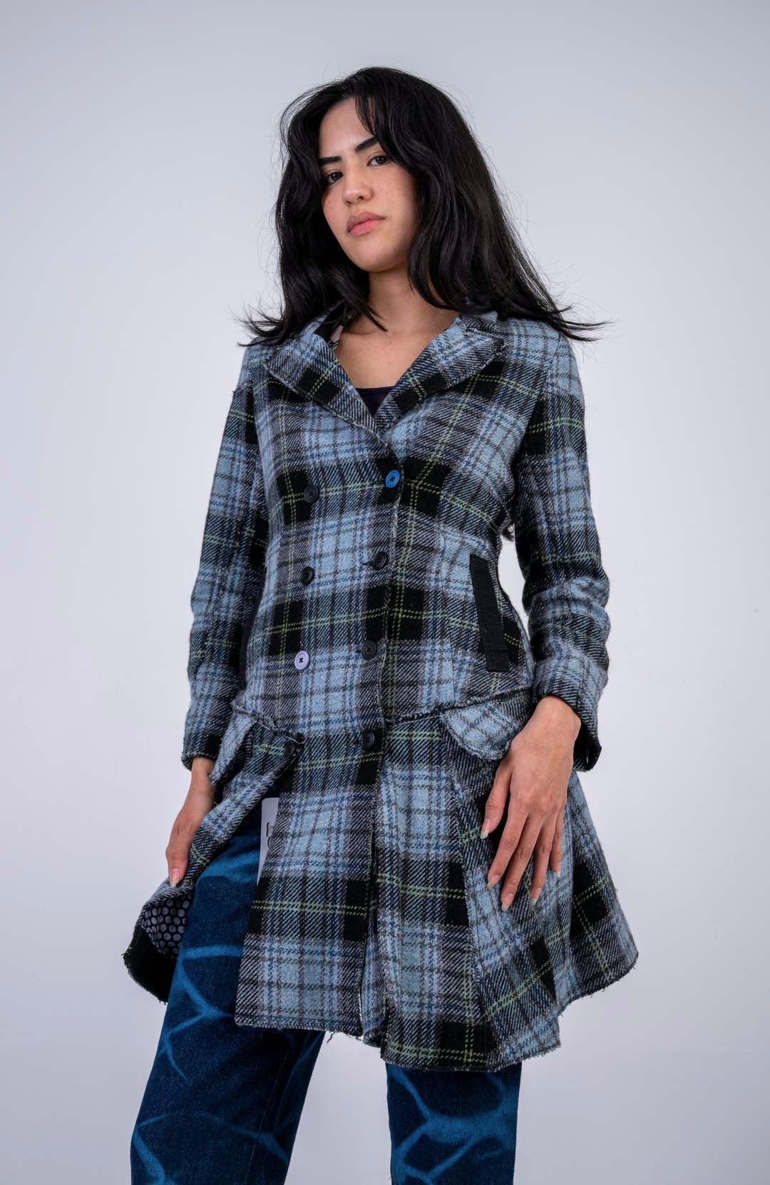 Marithé + François Girbaud Plaid Coat